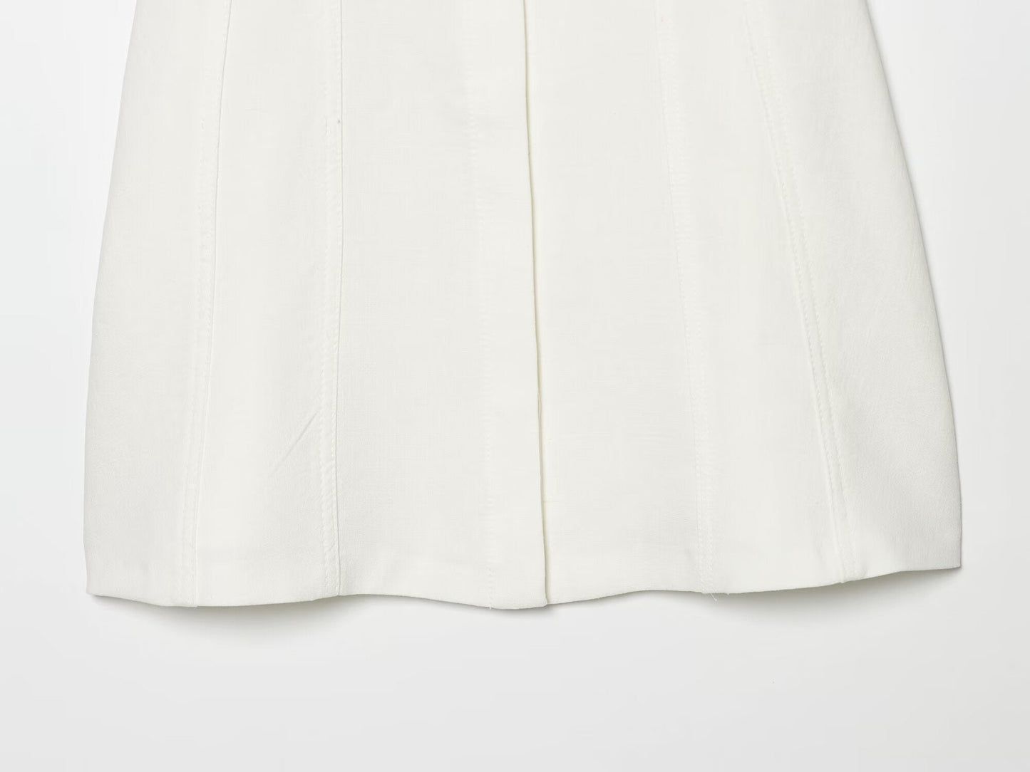 Women's button decoration bubble sleeve mini dress