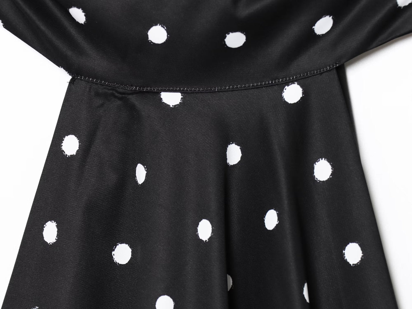 Women's summer polka dot hanging neck top