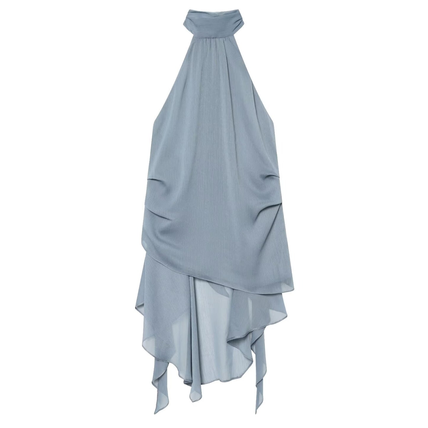 Women's asymmetrical hanging neck top