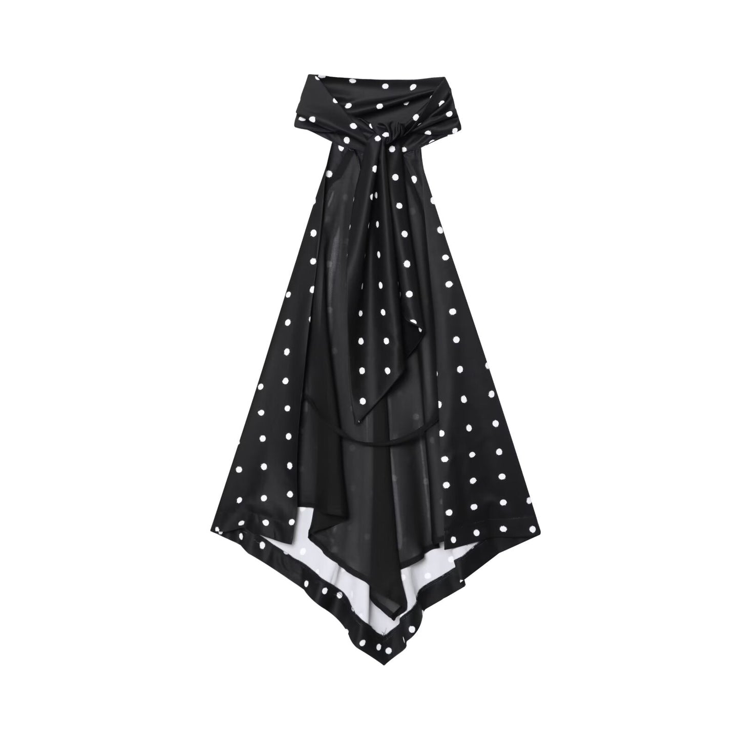 Women's summer polka dot hanging neck top